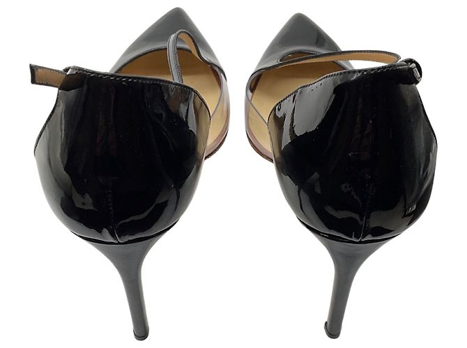 Décolleté in pelle verniciata nera e lucite Francesco Russo Nero - vista 6