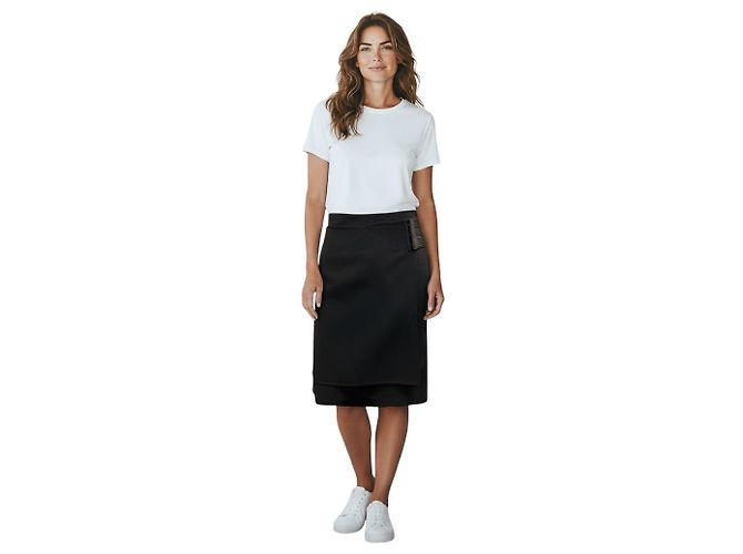 Falda de lana en capas marrón oscuro Akris Castaño - vista 6