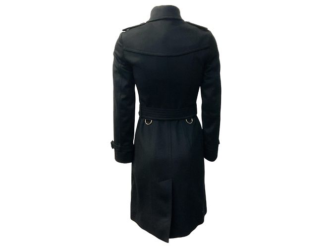 Abrigo Trench Sandringham de Cachemira Negra Burberry Negro - vista 3