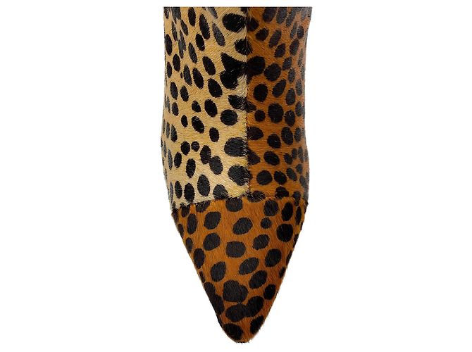 Botas Jerri de pelo de potro hasta la rodilla en leopardo umber de Ulla Johnson Castaño - vista 5