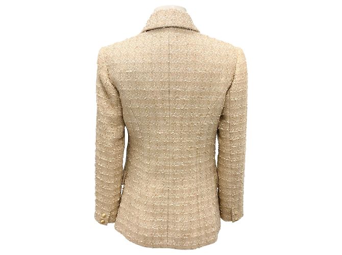 L'Agence Die Gold-Agentur / Ivory Kenzie Doppelreihiger Tweed-Blazer - Ansicht 3