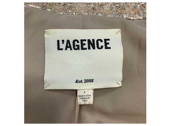 L'Agence Die Gold-Agentur / Ivory Kenzie Doppelreihiger Tweed-Blazer - Ansicht 4