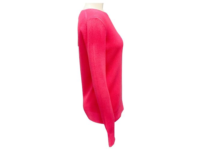 Pull en cachemire fuchsia Lamberto Losani Rose - vue 2