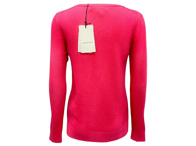Pull en cachemire fuchsia Lamberto Losani Rose - vue 3