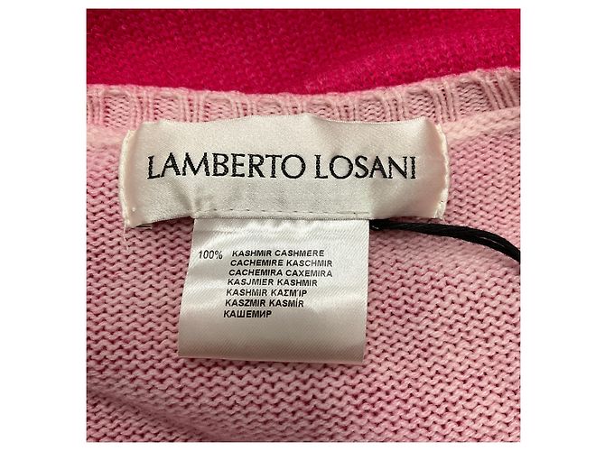 Pull en cachemire fuchsia Lamberto Losani Rose - vue 4