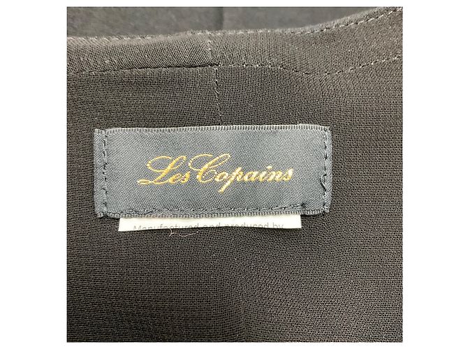 Abito da Cocktail Nero Senza Maniche V-Neck Jersey Les Copains - vista 4
