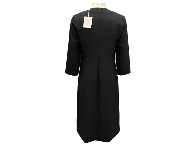 Peserico Kleid aus technischem Doppelstoff mit zwei-Wege-Stretch in dunkelsaphirgrau - Ansicht 3