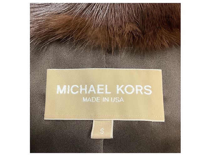 Chaleco de piel de sable marrón Michael Kors Castaño - vista 4