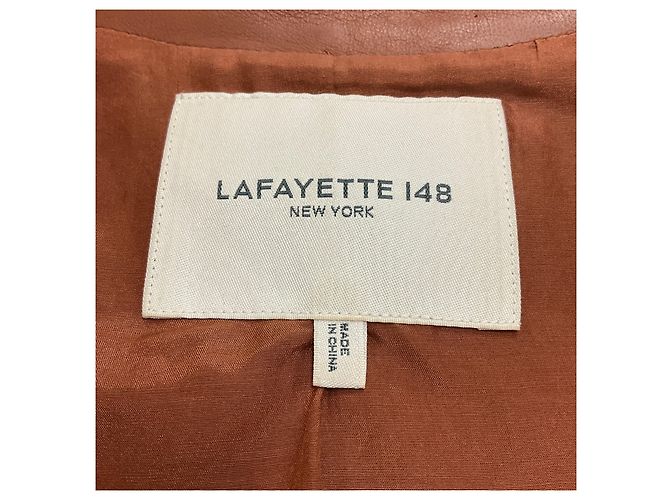 Autre Marque Cognac-Lammlederjacke Lafayette 148 New York Braun - Ansicht 4
