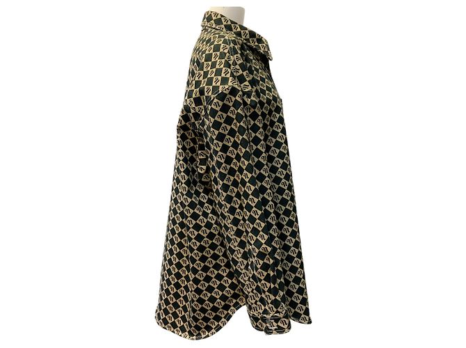 Chaqueta Aarna de denim negro / marrón de Nanushka - vista 2