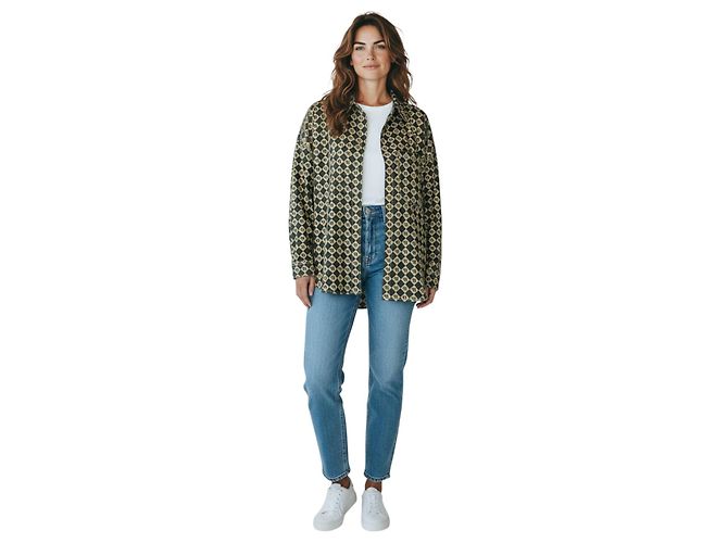 Chaqueta Aarna de denim negro / marrón de Nanushka - vista 5