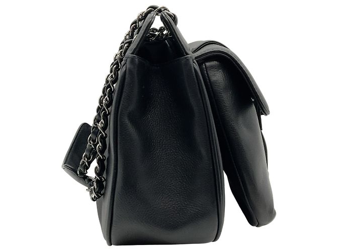 Borsa a Spalla Mademoiselle Lock in Pelle Nera Chanel 2003 Nero - vista 2