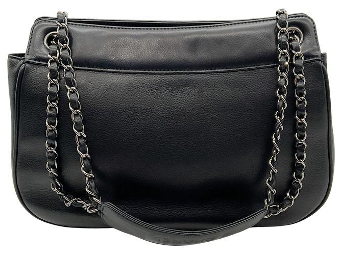 Borsa a Spalla Mademoiselle Lock in Pelle Nera Chanel 2003 Nero - vista 3