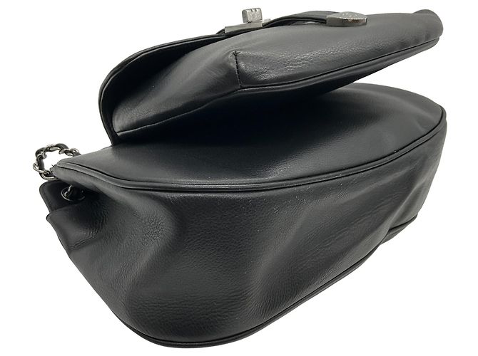 Borsa a Spalla Mademoiselle Lock in Pelle Nera Chanel 2003 Nero - vista 5