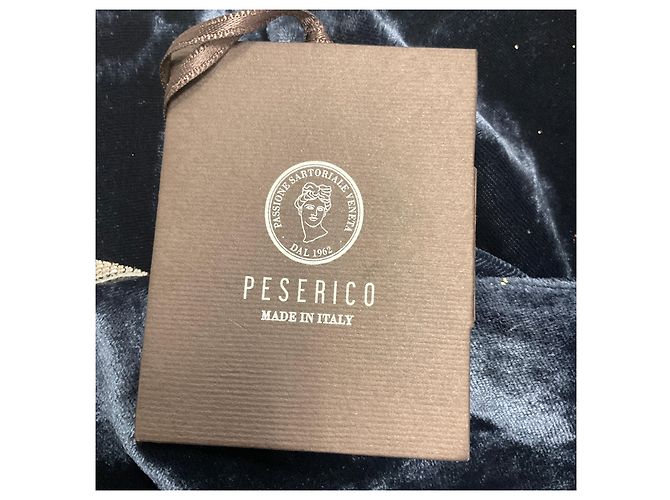 Maxikleid aus Samt mit Monili-Perlenverzierung Peserico Navy Marineblau - Ansicht 6