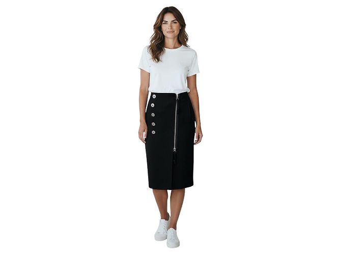 Falda de crepé negra con detalles de cremallera Altuzarra - vista 6