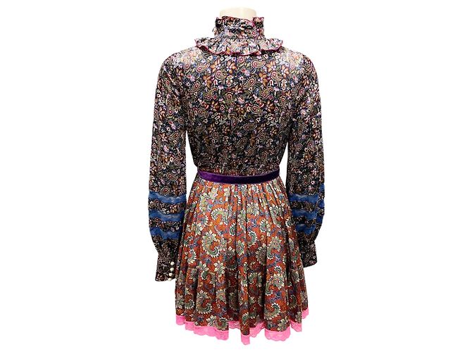 Abito in seta stampata multicolore Olive di Marc Jacobs - vista 3