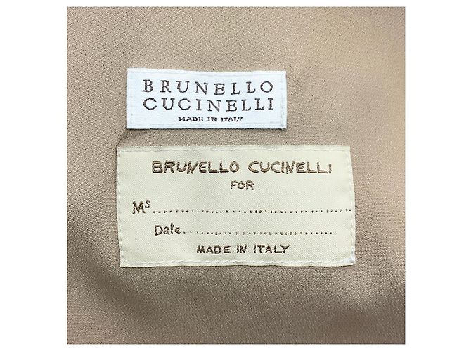Top de cuero dorado de manga corta Brunello Cucinelli - vista 4