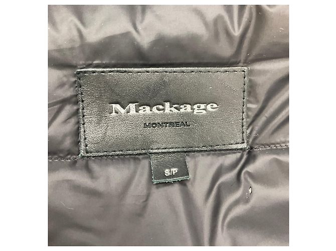 Mackage Abrigo Parka de Piel de Conejo Suri Camuflaje Gris - vista 4