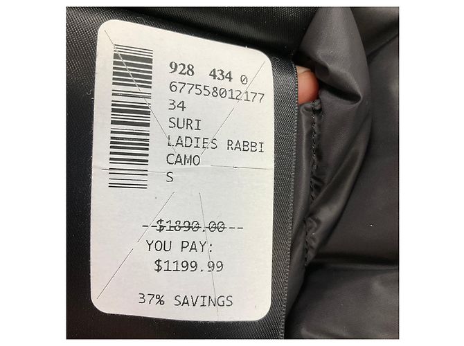 Mackage Abrigo Parka de Piel de Conejo Suri Camuflaje Gris - vista 5