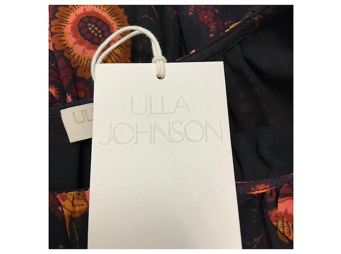 Vestido Adara estampado Valerian negro / naranja de Ulla Johnson - vista 6