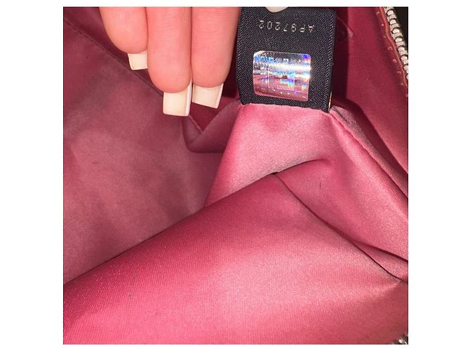 Zucchino Borsa a spalla Fendi Zucca beige rosa e grigio - vista 8