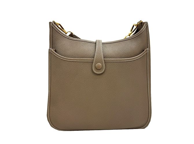 Borsa a Spalla Hermès Evelyn 3 PM in Grigio Etoupe Taupe - vista 2