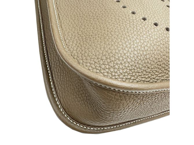 Borsa a Spalla Hermès Evelyn 3 PM in Grigio Etoupe Taupe - vista 6