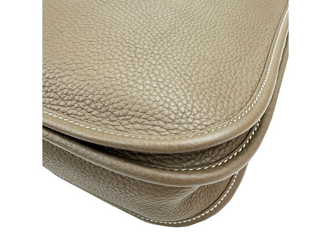 Borsa a Spalla Hermès Evelyn 3 PM in Grigio Etoupe Taupe - vista 8