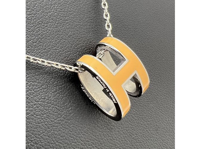 Hermès Pop Ash Halskette Silber Orange - Ansicht 6