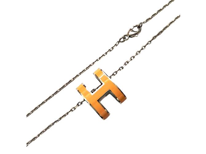 Hermès Pop Ash Halskette Silber Orange - Ansicht 7