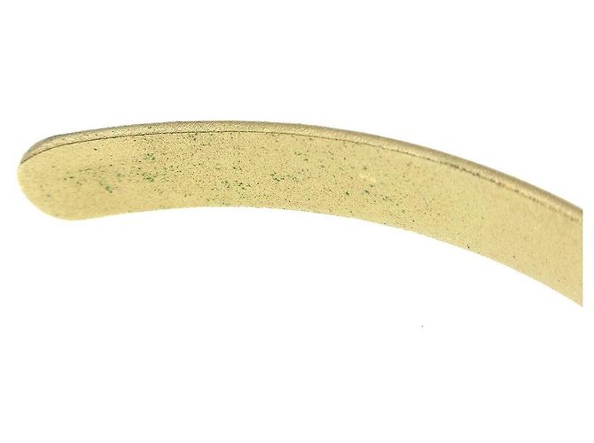 Chanel Logo Armreif mit Kette CC Metall mit Kristall Golden - Ansicht 5