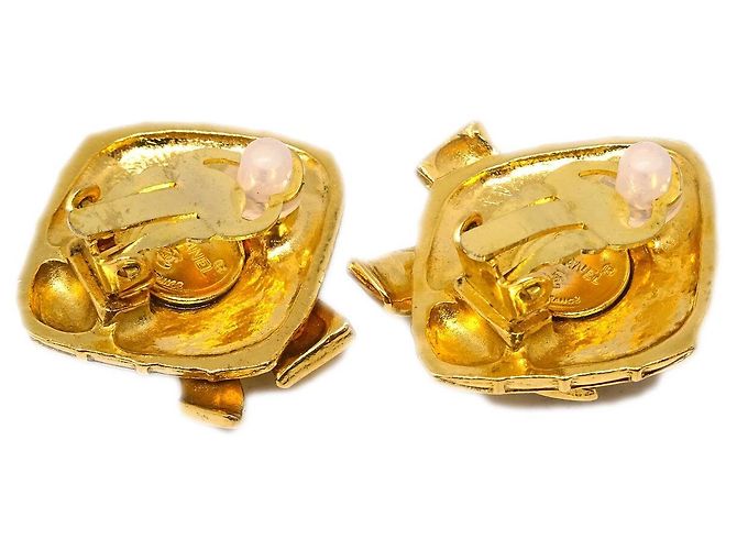 Chanel CC Rhombus Clip-On Metal D'oro - vista 2