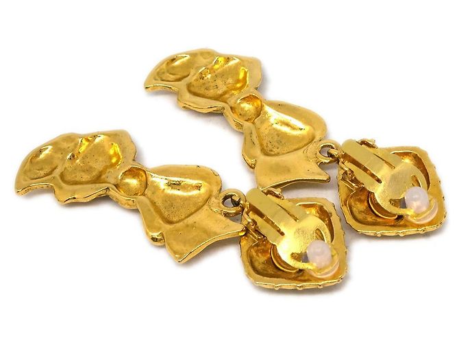 Chanel CC Rhombus Clip-On Metal D'oro - vista 2
