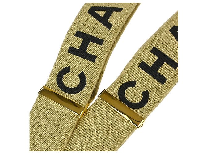 Bretelle in tela con logo Chanel Beige - vista 3