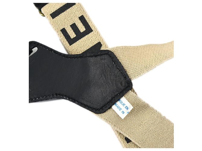 Bretelle in tela con logo Chanel Beige - vista 4