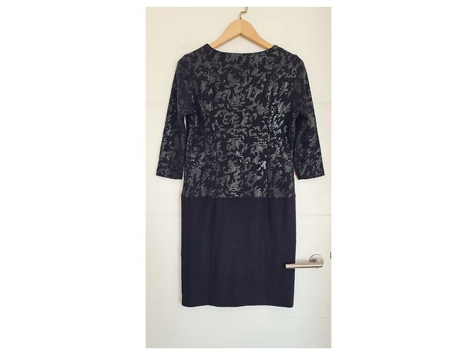 Luisa Cerano Kleid aus schwarzer Wolle - Ansicht 2