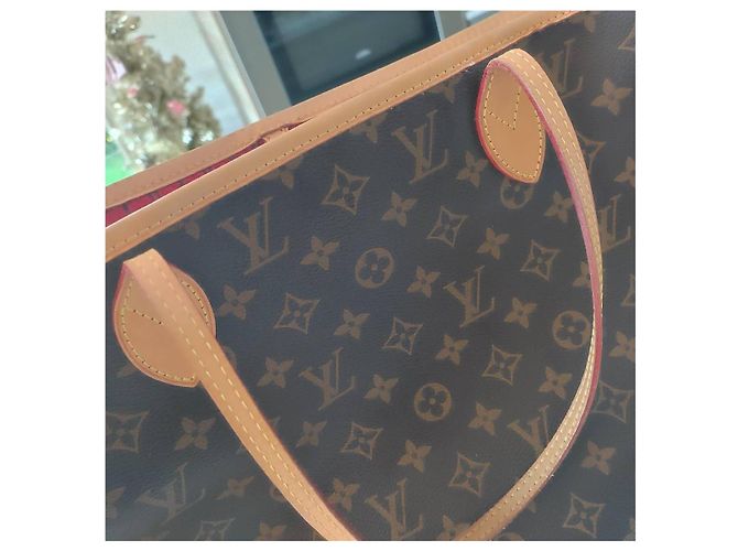 Louis Vuitton NEVERFULL MM COM PASTA Chocolate - vista 4