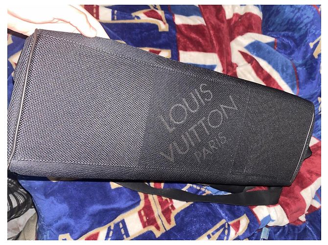 Montsouris Borsa Boston Louis Vuitton Damier Geant Albatros Nera Nero - vista 2