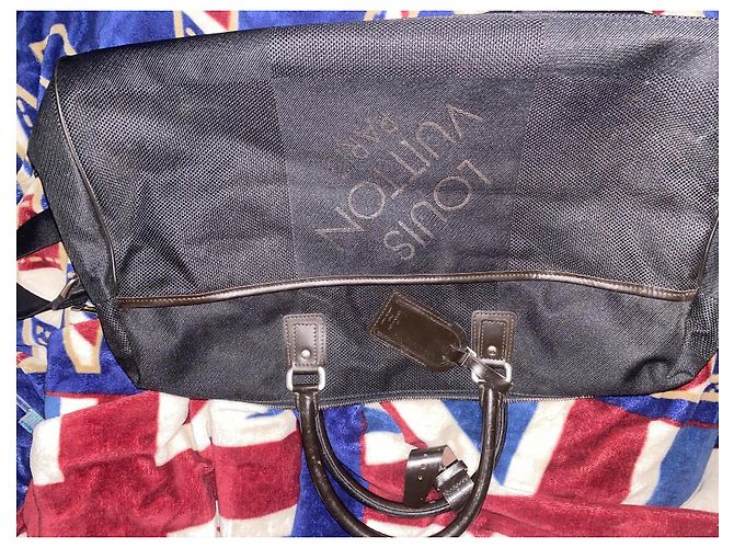 Montsouris Borsa Boston Louis Vuitton Damier Geant Albatros Nera Nero - vista 4