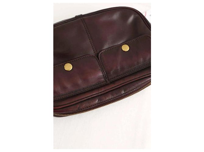 Soeur Braune Leder-Schultertasche - vista 5