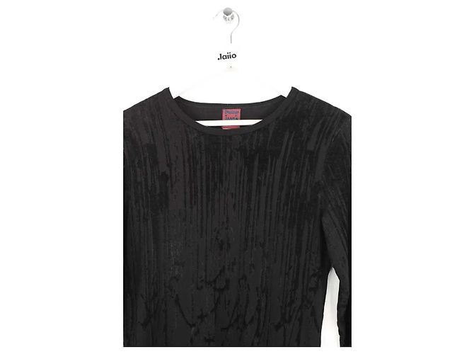 Jean Paul Gaultier Vestido de algodón negro - vista 2