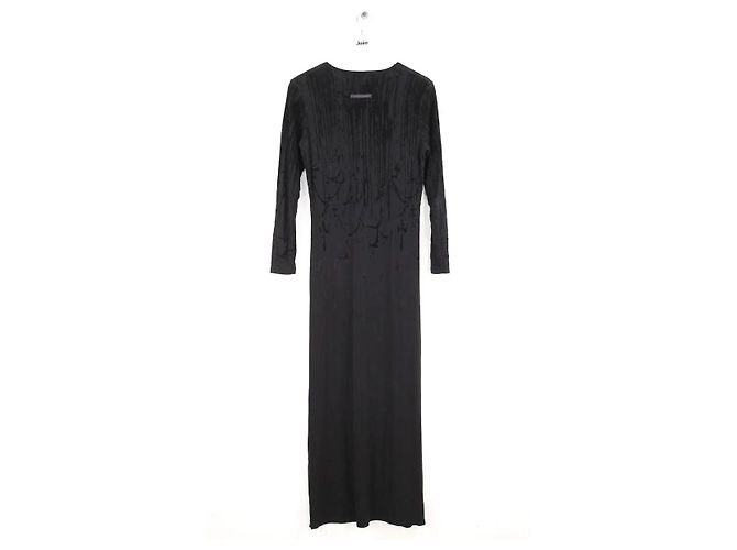 Jean Paul Gaultier Vestido de algodón negro - vista 3