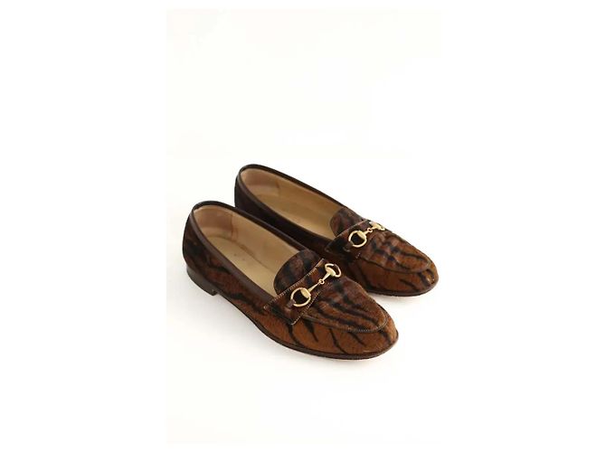 Gucci Mocassini in pelle esotica marrone - vista 3