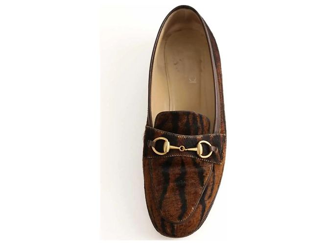 Gucci Mocassini in pelle esotica marrone - vista 4