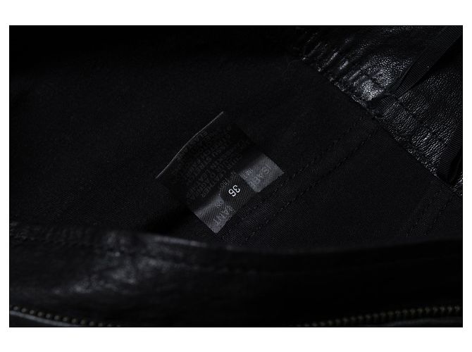 Falda de cuero Isabel Marant con volantes Negro - vista 5