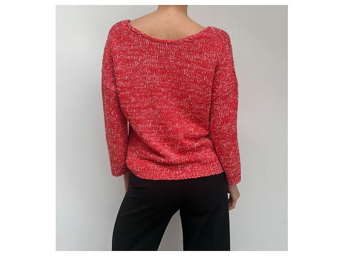 Suéter Massimo Dutti Vermelho Dourado - vista 2