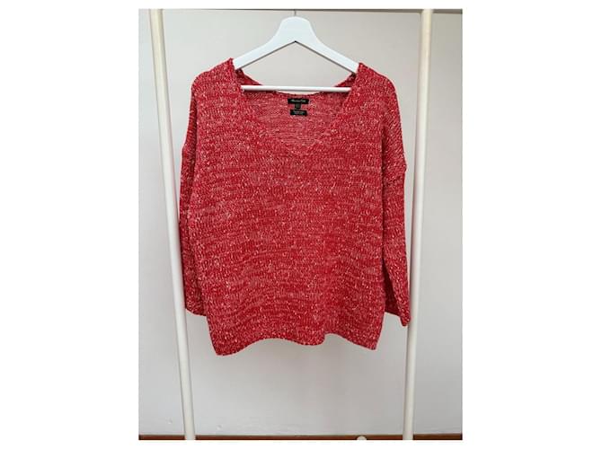 Suéter Massimo Dutti Vermelho Dourado - vista 5