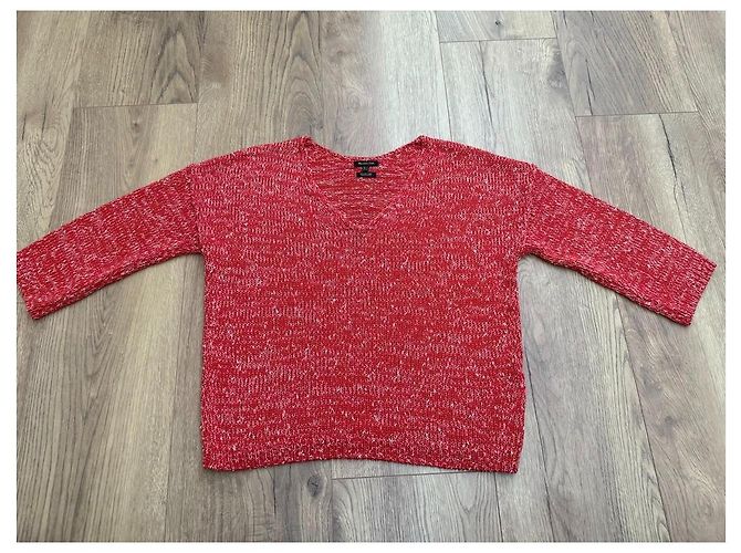 Suéter Massimo Dutti Vermelho Dourado - vista 7