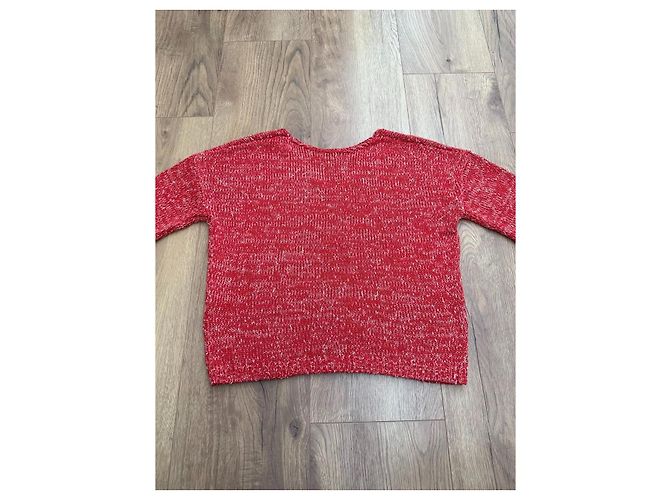 Suéter Massimo Dutti Vermelho Dourado - vista 8